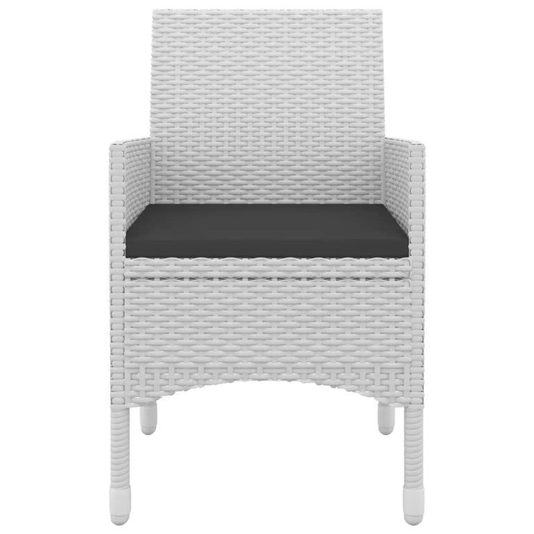 7-delige Tuinset met kussens poly rattan en glas