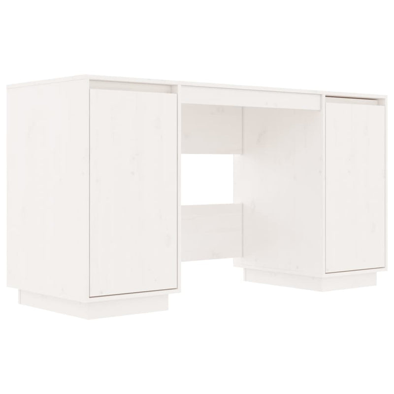 Bureau 140x50x75 cm massief grenenhout wit