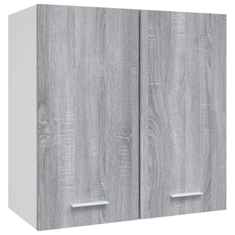 Wandkast hangend 60x31x60 cm bewerkt hout grijs sonoma eiken