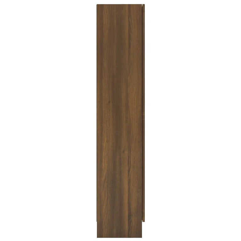 Vitrinekast 82,5x30,5x150 cm bewerkt hout bruineikenkleurig