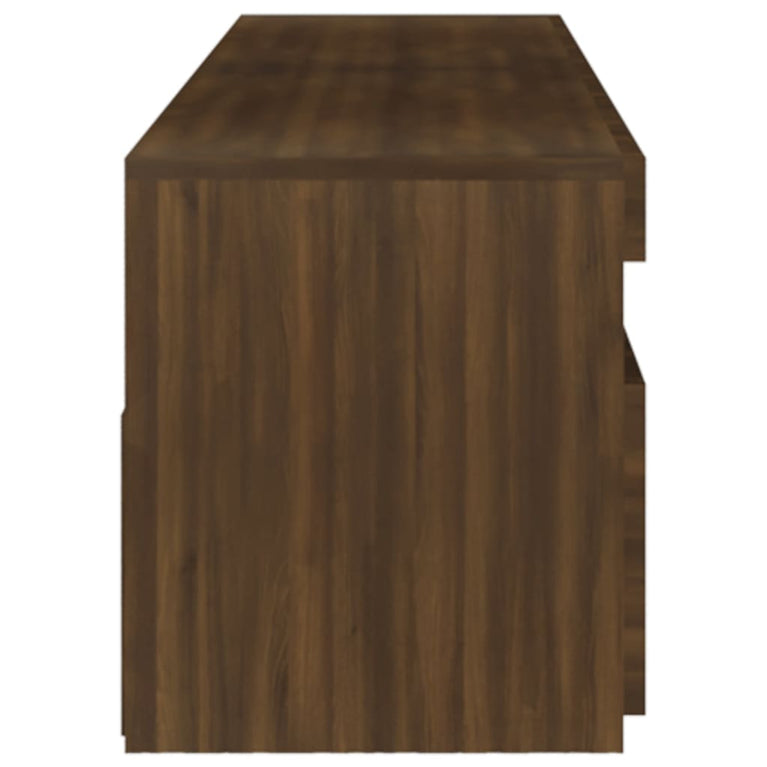 Tv-meubelen met LED-verlichting 2 st 75x35x40 cm bruineiken