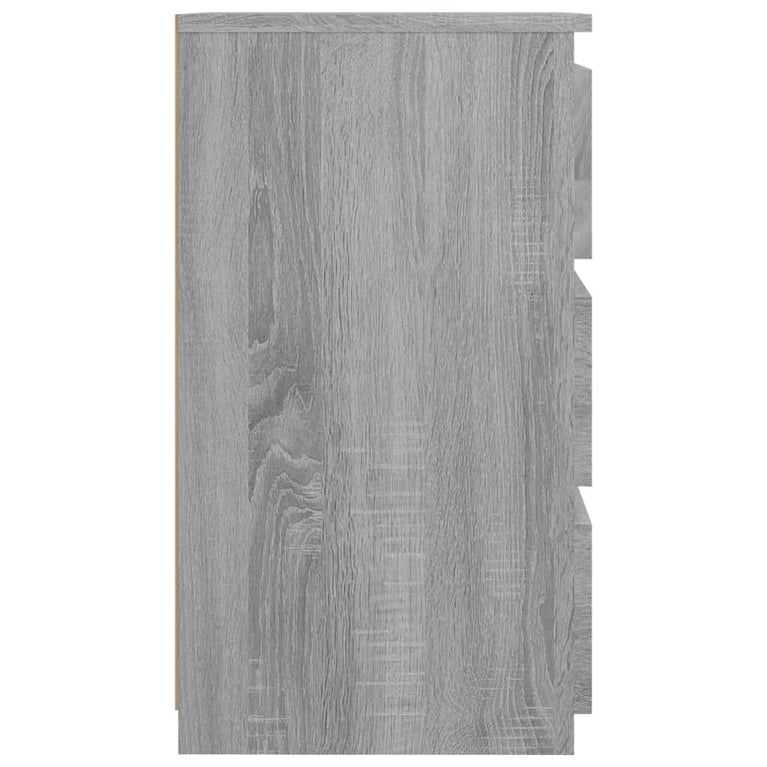 Nachtkastjes 2 st 40x35x62,5 cm bewerkt hout grijs sonoma eiken