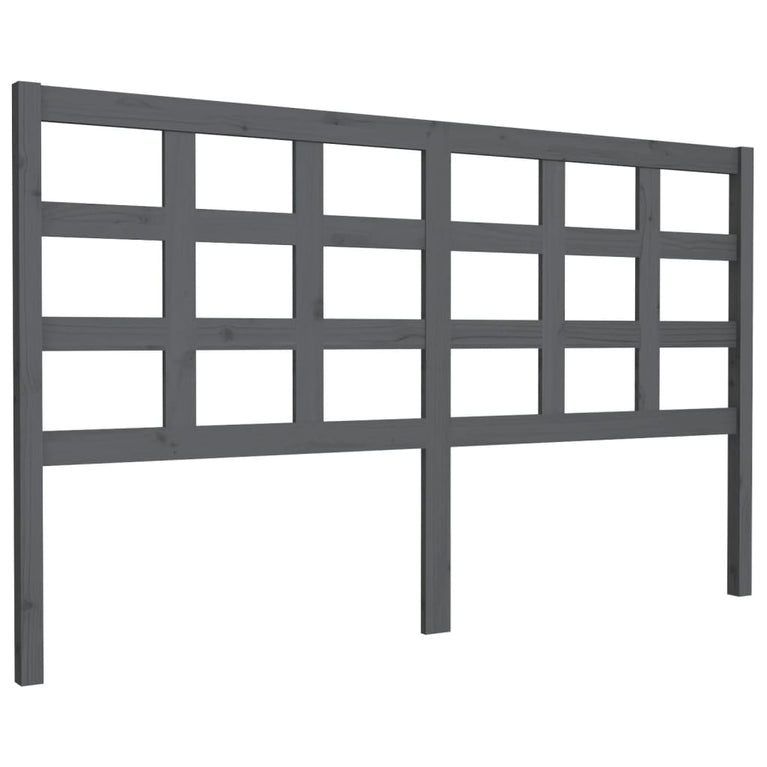 Hoofdbord 165,5x4x100 cm massief grenenhout grijs