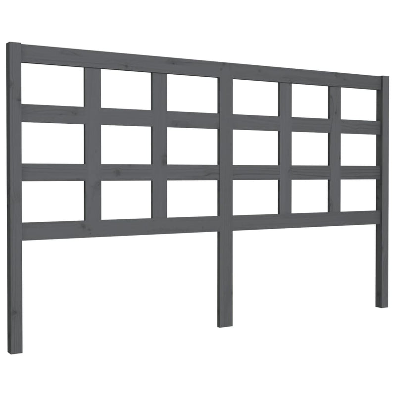 Hoofdbord 165,5x4x100 cm massief grenenhout grijs
