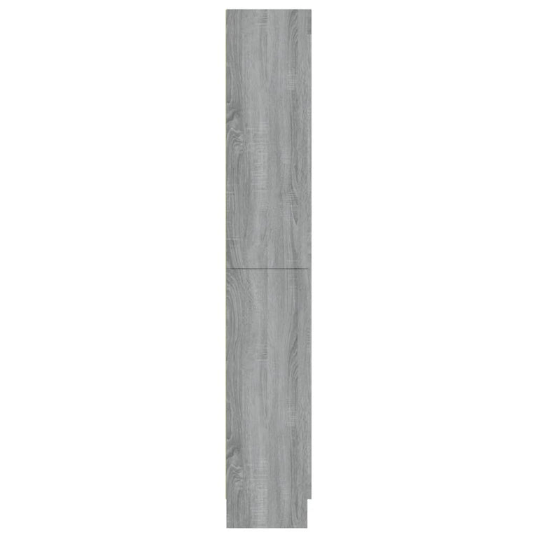 Vitrinekast 82,5x30,5x185,5 cm bewerkt hout grijs sonoma eiken
