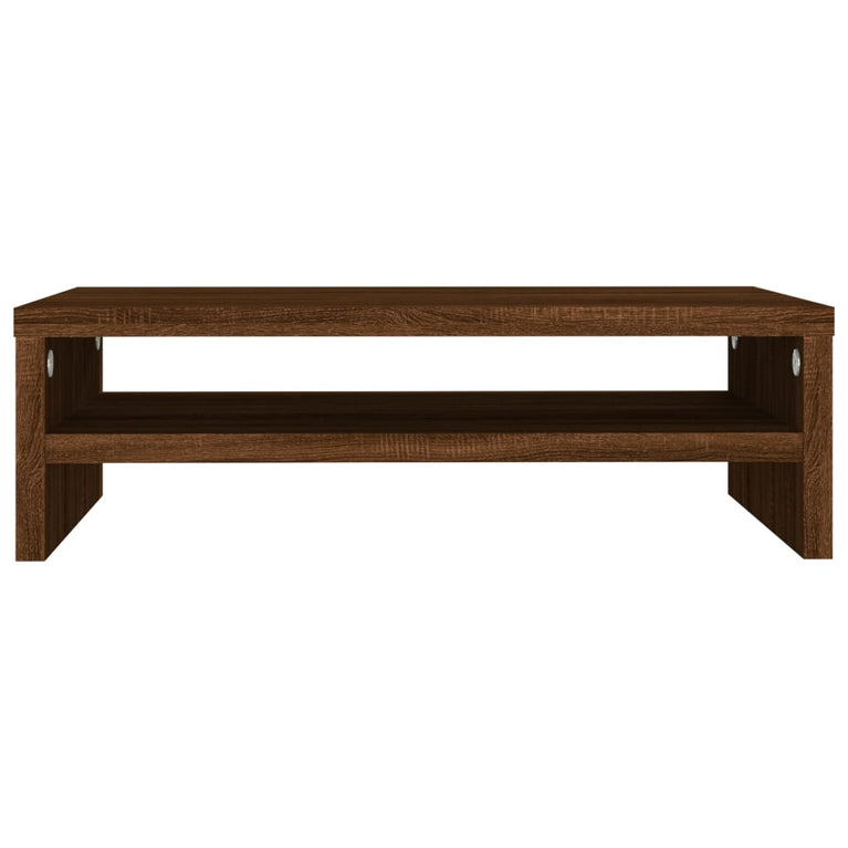 Monitorstandaard 42x24x13 cm bewerkt hout bruineikenkleurig