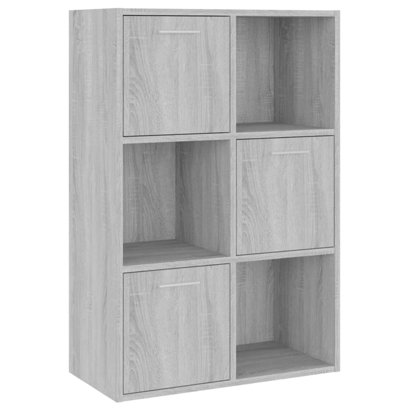 Opbergkast 60x29,5x90 cm grijs sonoma eikenkleurig