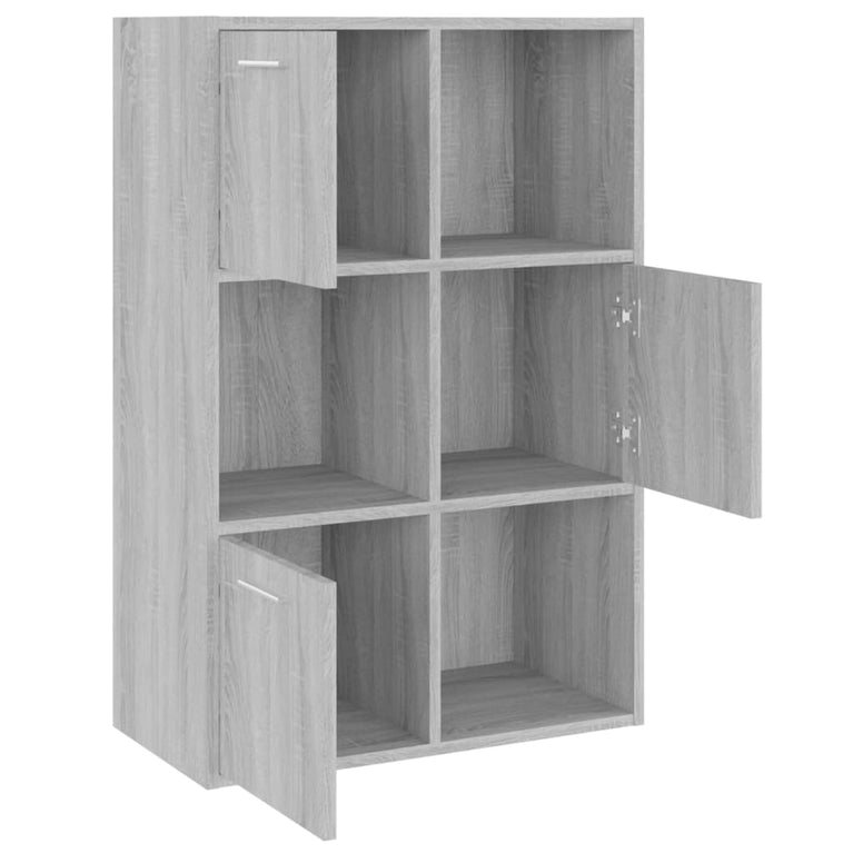 Opbergkast 60x29,5x90 cm grijs sonoma eikenkleurig