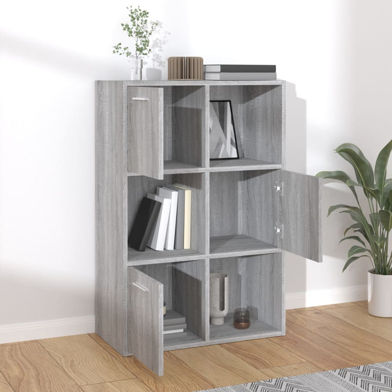 Opbergkast 60x29,5x90 cm grijs sonoma eikenkleurig
