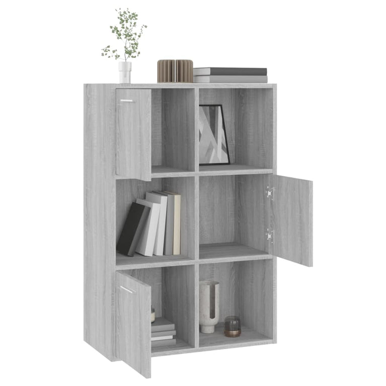 Opbergkast 60x29,5x90 cm grijs sonoma eikenkleurig