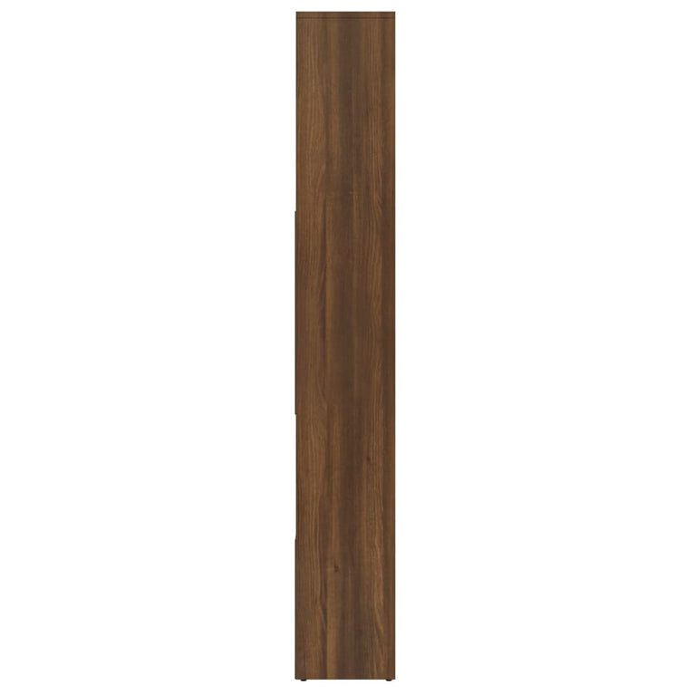 Boekenkast 67x24x161 cm bewerkt hout bruineikenkleurig