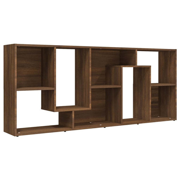 Boekenkast 67x24x161 cm bewerkt hout bruineikenkleurig