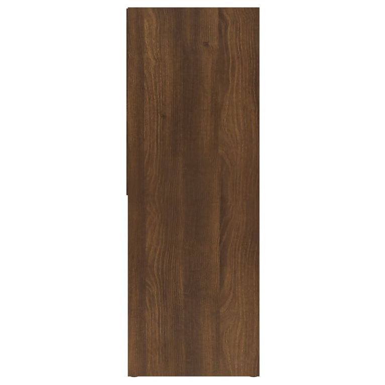 Boekenkast 67x24x161 cm bewerkt hout bruineikenkleurig