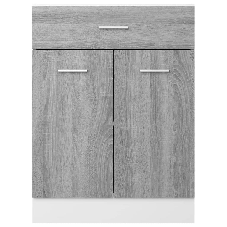 Onderkast met lade 60x46x81,5 cm bewerkt hout grijs sonoma