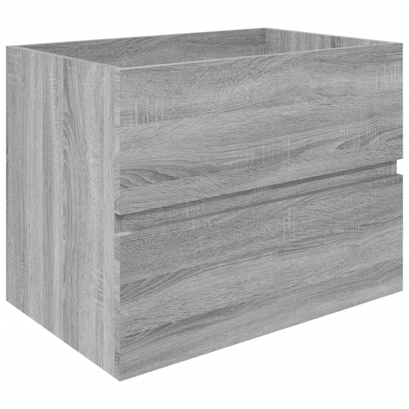 Wastafelkast 60x38,5x45 cm bewerkt hout grijs sonoma eikenkleur