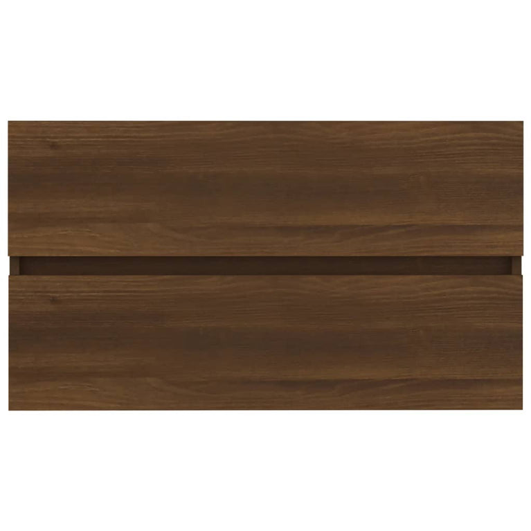 Wastafelkast 80x38,5x45 cm bewerkt hout bruineikenkleurig