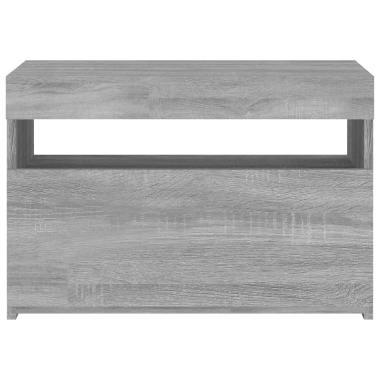 Tv-meubel met LED-verlichting 60x35x40 cm grijs sonoma eiken