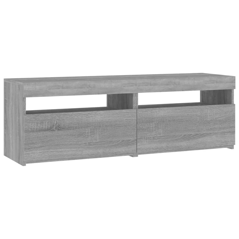 Tv-meubels 2 st met LED-verlichting 60x35x40 cm grijs sonoma