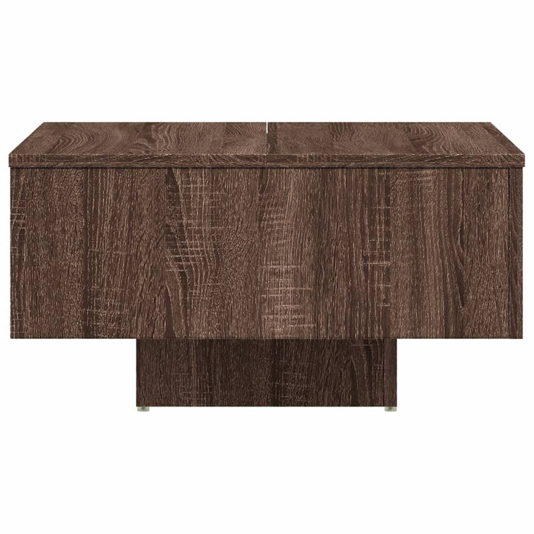 Salontafel 60x60x31,5 cm bewerkt hout bruineikenkleurig
