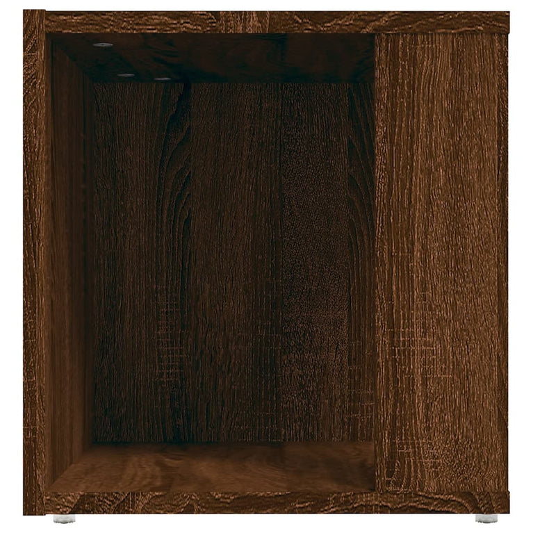 Bijzettafel 33x33x34,5 cm bewerkt hout bruineikenkleurig