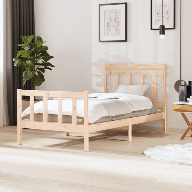 Bedframe massief hout 100x200 cm