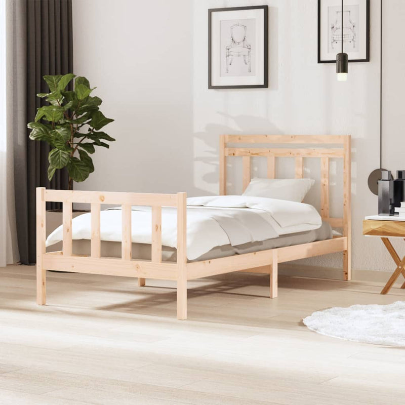 Bedframe massief hout 100x200 cm
