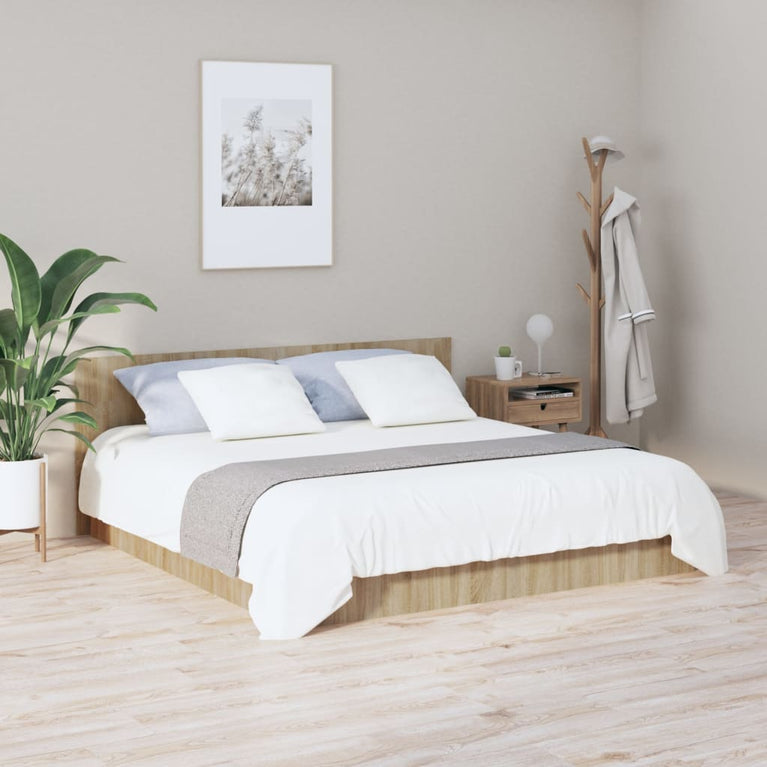 Hoofdbord 200x1,5x80 cm bewerkt hout sonoma eikenkleurig