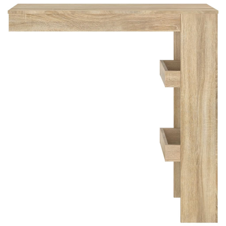 Bartafel wandgemonteerd 102x45x103,5 cm bewerkt hout eikenkleur