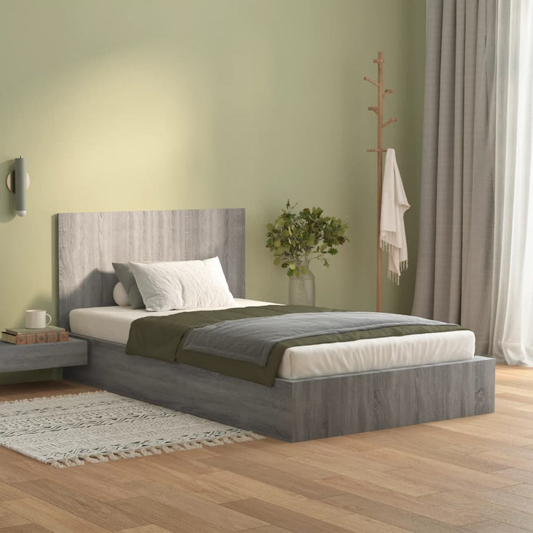 Hoofdbord 120x1,5x80 cm bewerkt hout grijs sonoma eikenkleurig