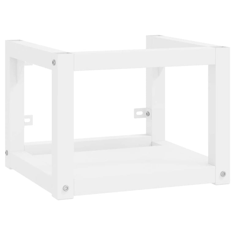 Wastafelframe met inbouwwastafel ijzer wit