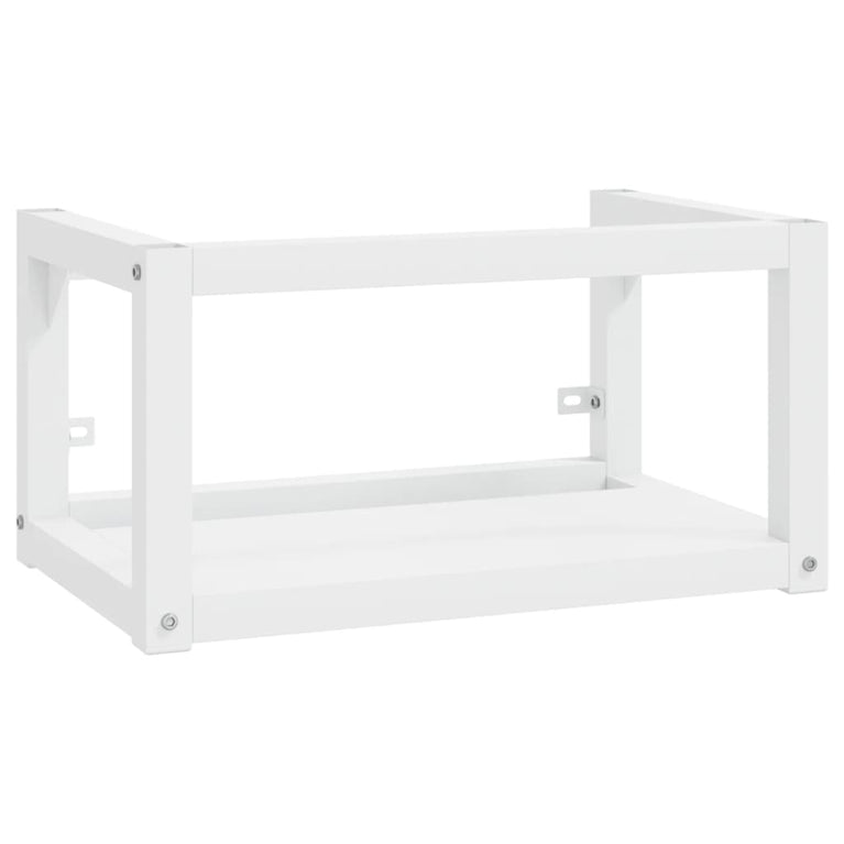 Wastafelframe met inbouwwastafel ijzer wit