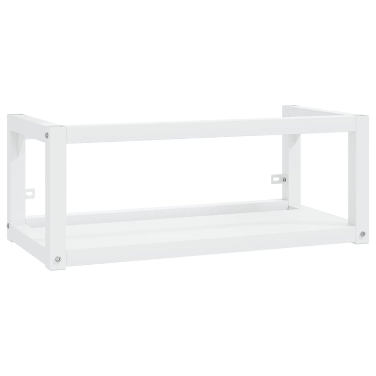 Wastafelframe met inbouwwastafel ijzer wit