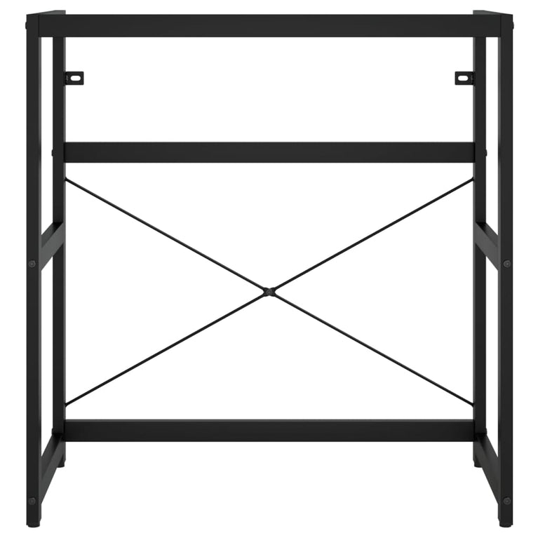 Wastafelframe met inbouwwastafel ijzer zwart