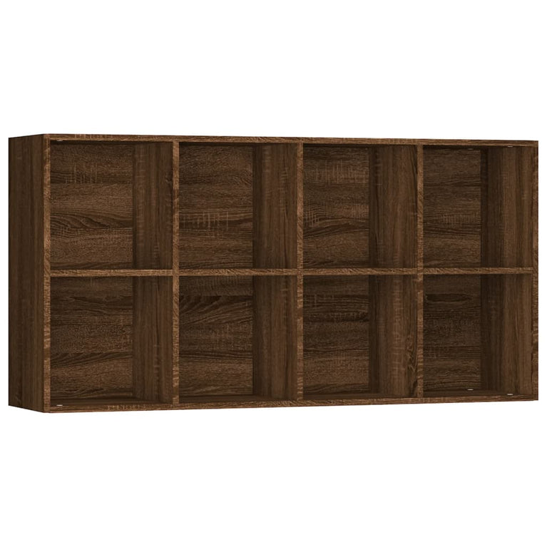 Boekenkast 66x30x130 cm bewerkt hout bruin eikenkleur