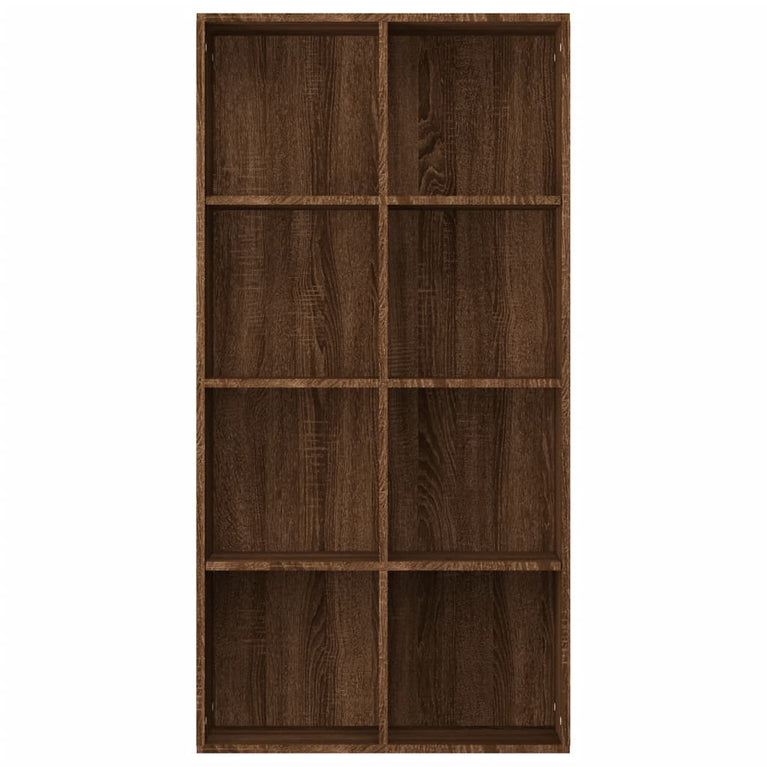 Boekenkast 66x30x130 cm bewerkt hout bruin eikenkleur