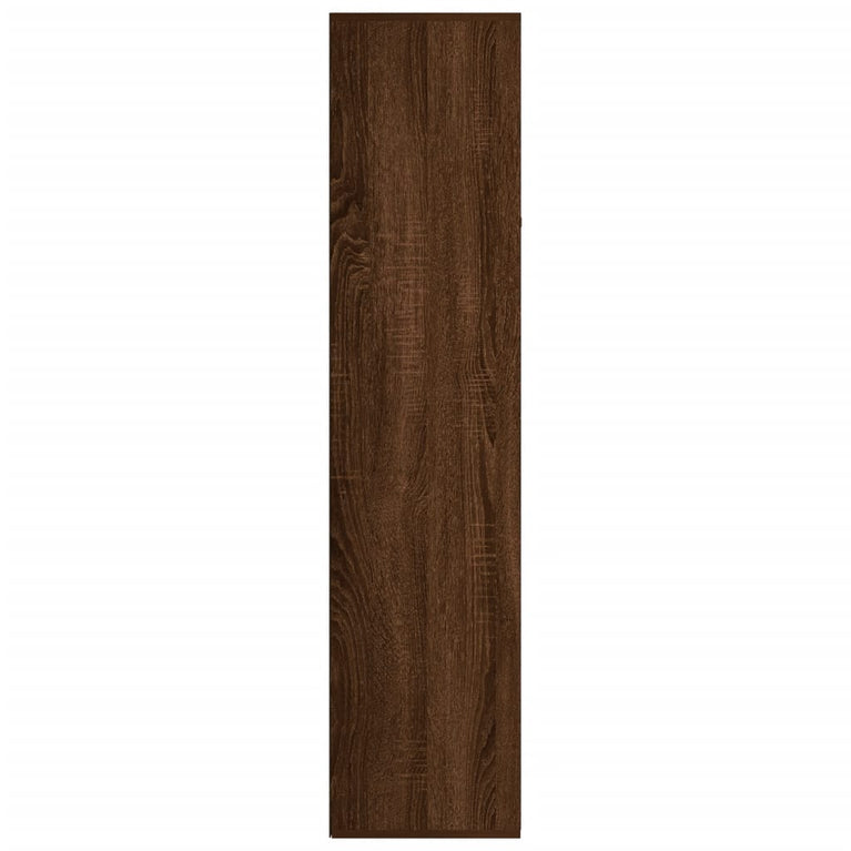 Boekenkast 66x30x130 cm bewerkt hout bruin eikenkleur
