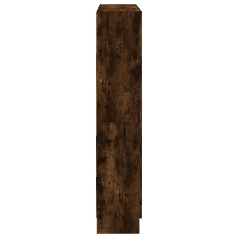 Boekenkast 82,5x30,5x150 cm bewerkt hout gerookt eikenkleurig