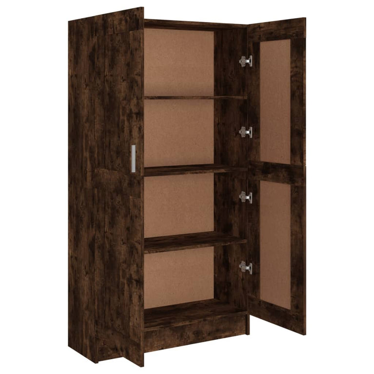 Boekenkast 82,5x30,5x150 cm bewerkt hout gerookt eikenkleurig