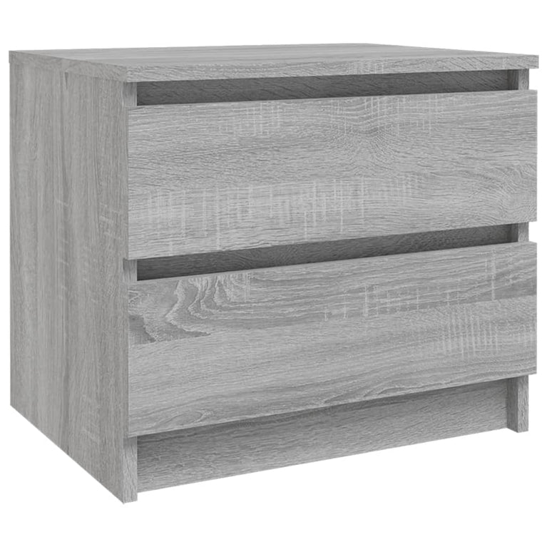 Nachtkastjes 2 st 50x39x43,5 cm bewerkt hout grijs sonoma eiken