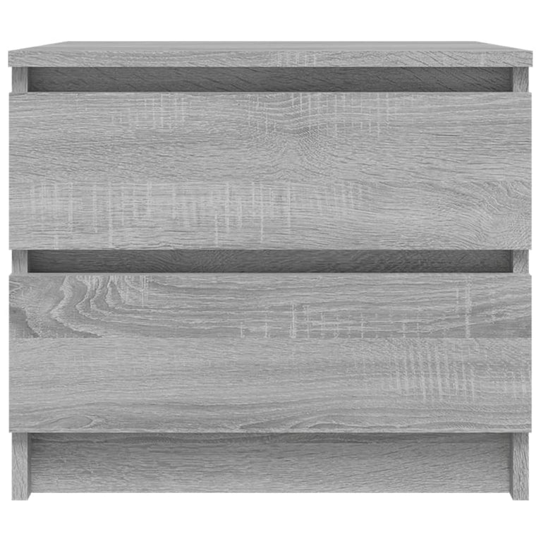 Nachtkastjes 2 st 50x39x43,5 cm bewerkt hout grijs sonoma eiken