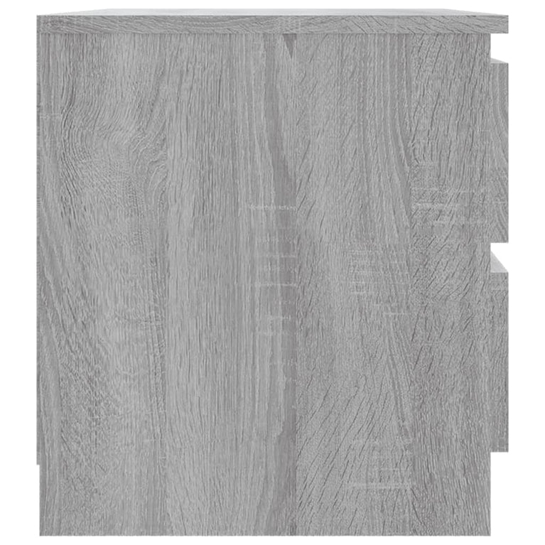 Nachtkastjes 2 st 50x39x43,5 cm bewerkt hout grijs sonoma eiken