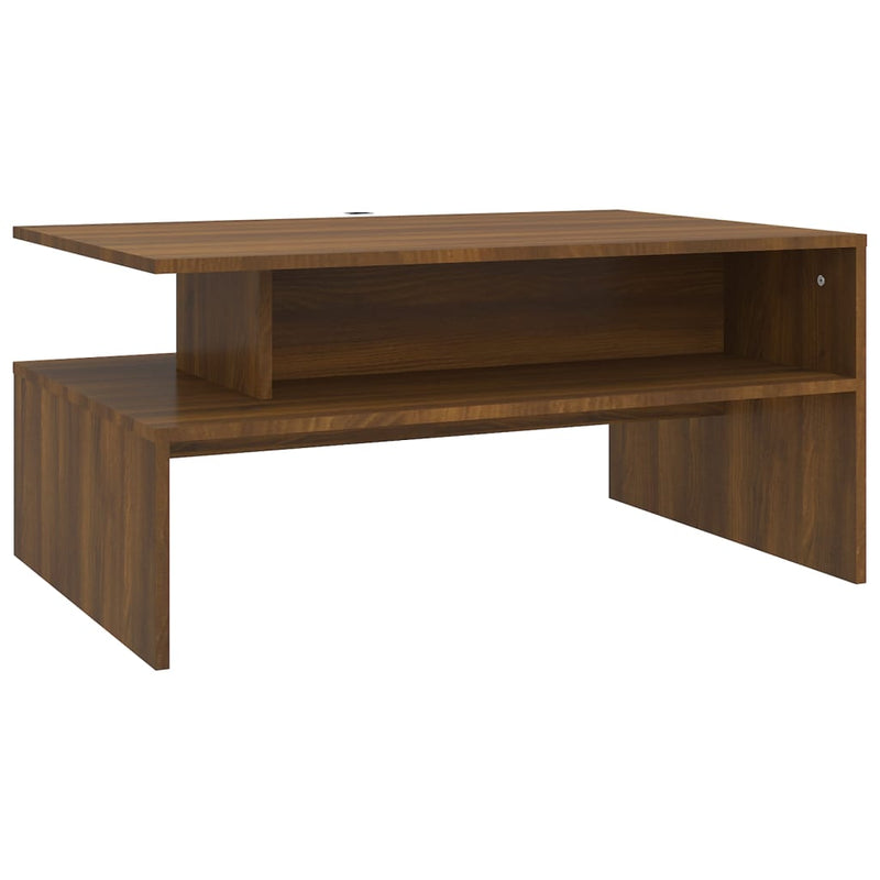 Salontafel 90x60x42,5 cm bewerkt hout bruineikenkleurig