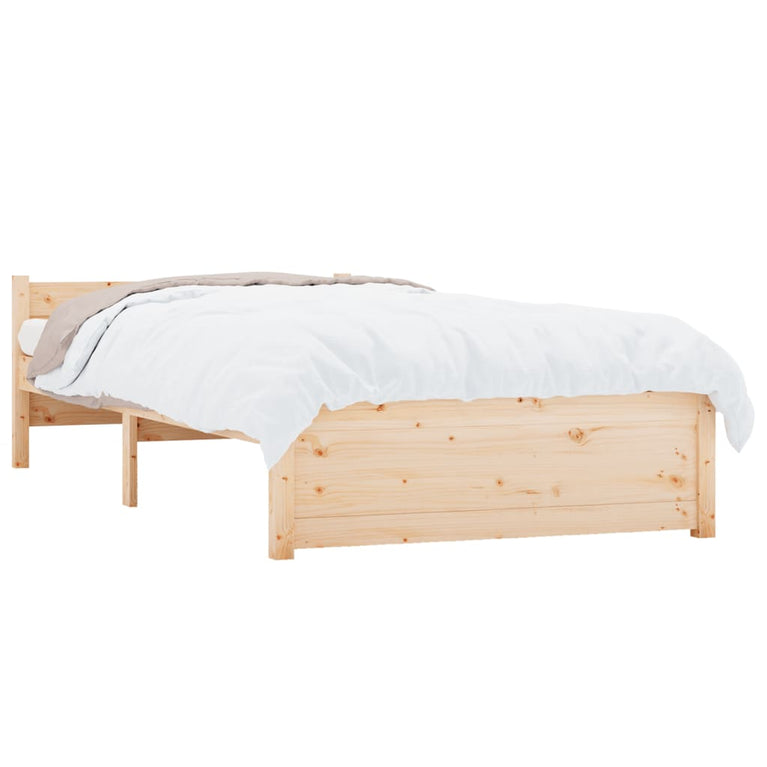 Bedframe massief hout 75x190 cm