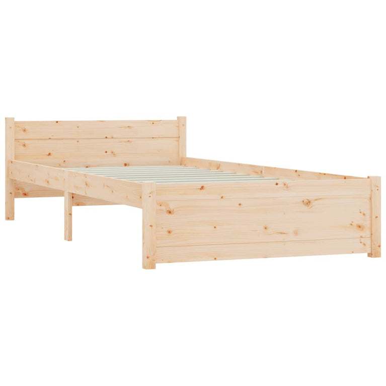 Bedframe massief hout 75x190 cm
