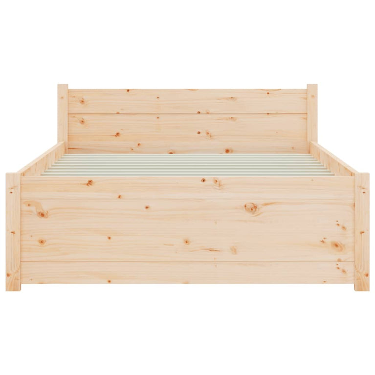 Bedframe massief hout 75x190 cm