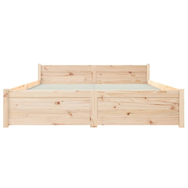 Bedframe massief hout 140x190 cm