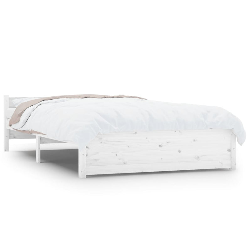 Bedframe massief hout wit 140x200 cm