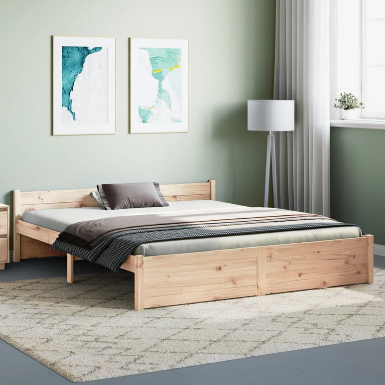 Bedframe massief hout 150x200 cm