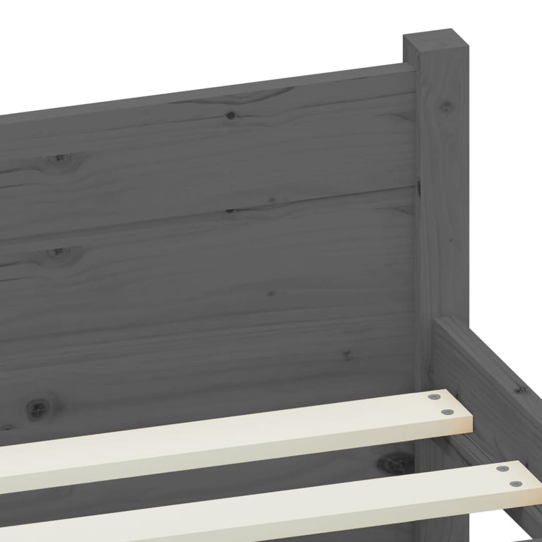 Bedframe massief hout grijs 180x200 cm