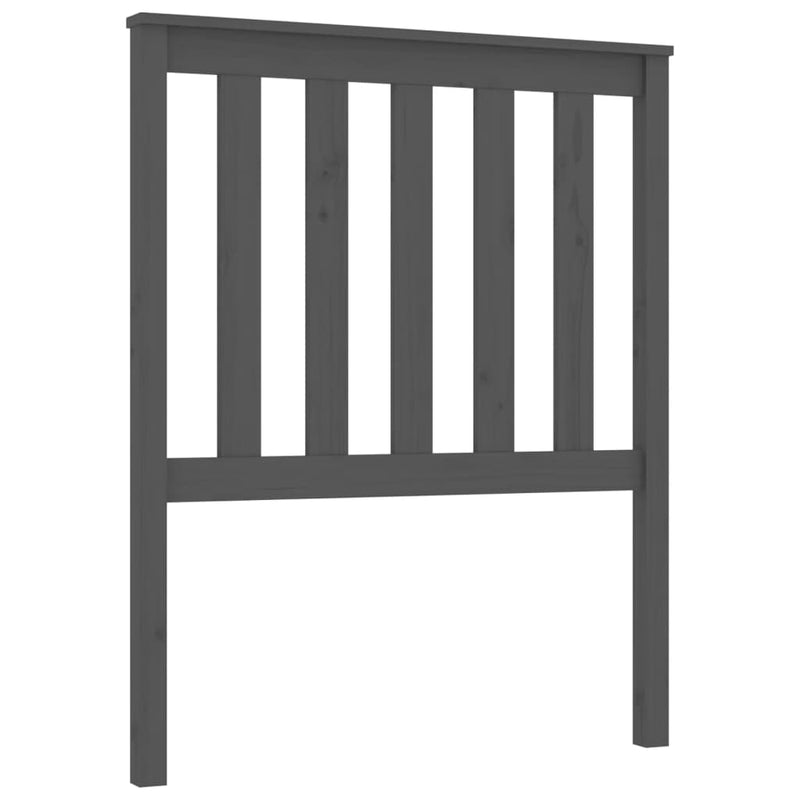 Hoofdbord 81x6x101 cm massief grenenhout grijs